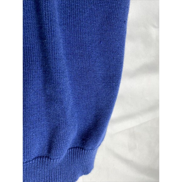 Izod Men's Pullover Sweater Size Large Navy Blue Long Sleeve Crew Neck Blue - Picture 5 of 5